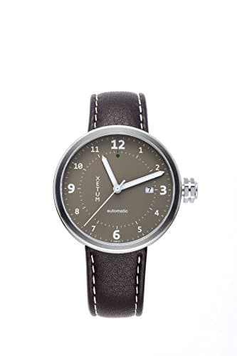 Xetum - Stinson Automatic Watch - Brown Dial, Brown Leather Strap