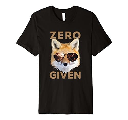Mens Zero Fox Given - Funny Pun T-shirt [Premium] Medium Black