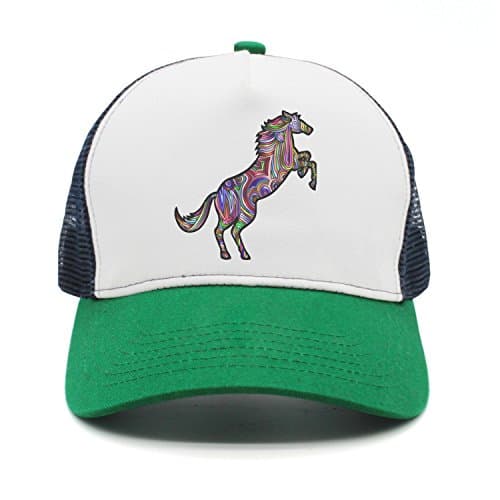 Eoyles The Colourful Horse Adjustable Size Visor Hat Summer Cap Vintage Unisex Bucket-Hats