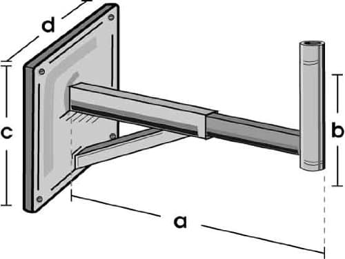 Preisner WWH5075 Support Kit - Bracket Kits (750 mm, 5 cm)