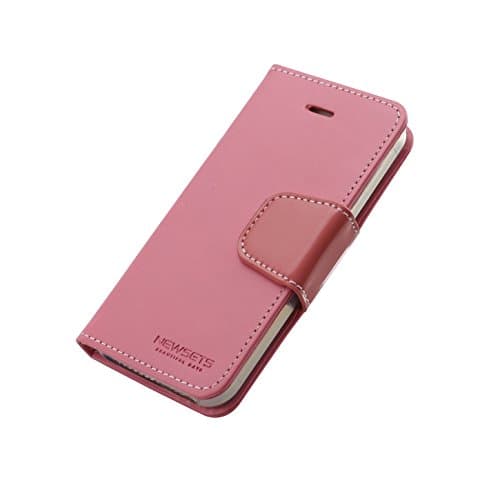 iPhone 5s Case, Sonata Diary [ Wallet Type ] Newsets [ Drop Protection ] Premium PU Leather Case [ ID Credit Card Slots &amp; Cash Slot ] Stand Flip Cover for Apple iPhone 5/5s/5se - Pink