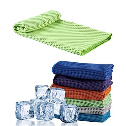 The Cool Bear Microfiber Instant Cooling Towel - Extra Long 40"x12" - Cool Snap Towel for Sports, Workout, Fitness, Gym, Golf, Yoga, Running, Travel, Camping and More (Green)