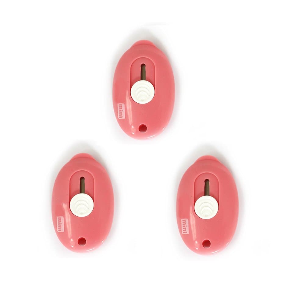 Box Cutters Box Opener Safety Knife Egg Shape Mini Cutter Paper Knife Knife Safety Box Cutters Parcel Letter Opener 3 Pack Pink