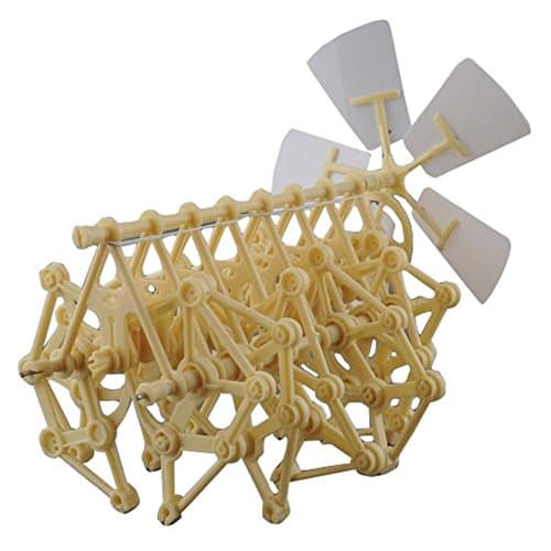 CHHR Wind Powered DIY Walking Walker Wind-powered Animaris Ordis Parvus Strandbeest Model Robot (Beige)