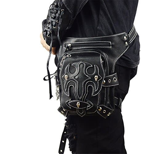 Steampunk Retro Shoulder PU Leather Messenger Wallet