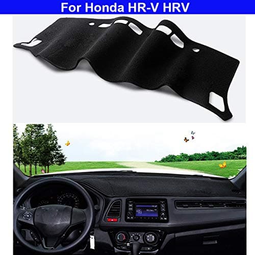 yingde 1Pcs Black Center Console Dash Cover Dash Mat Protector Sunshield Cover Pad Carpet for Honda HR-V HRV 2015 2016 2017 2018 2019 2020