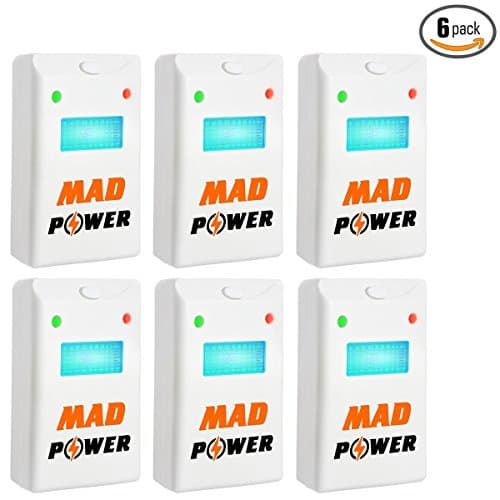 [NEW 2018] Pest Repeller - BEST Control 6-Pack with TRIPLE Power [Ultrasonic + Electromagnetic + Nightlight] - Plug-In Electronic Home Repellent Anti Mice, Ant, Roach, Mosquito, Outdoor (White)