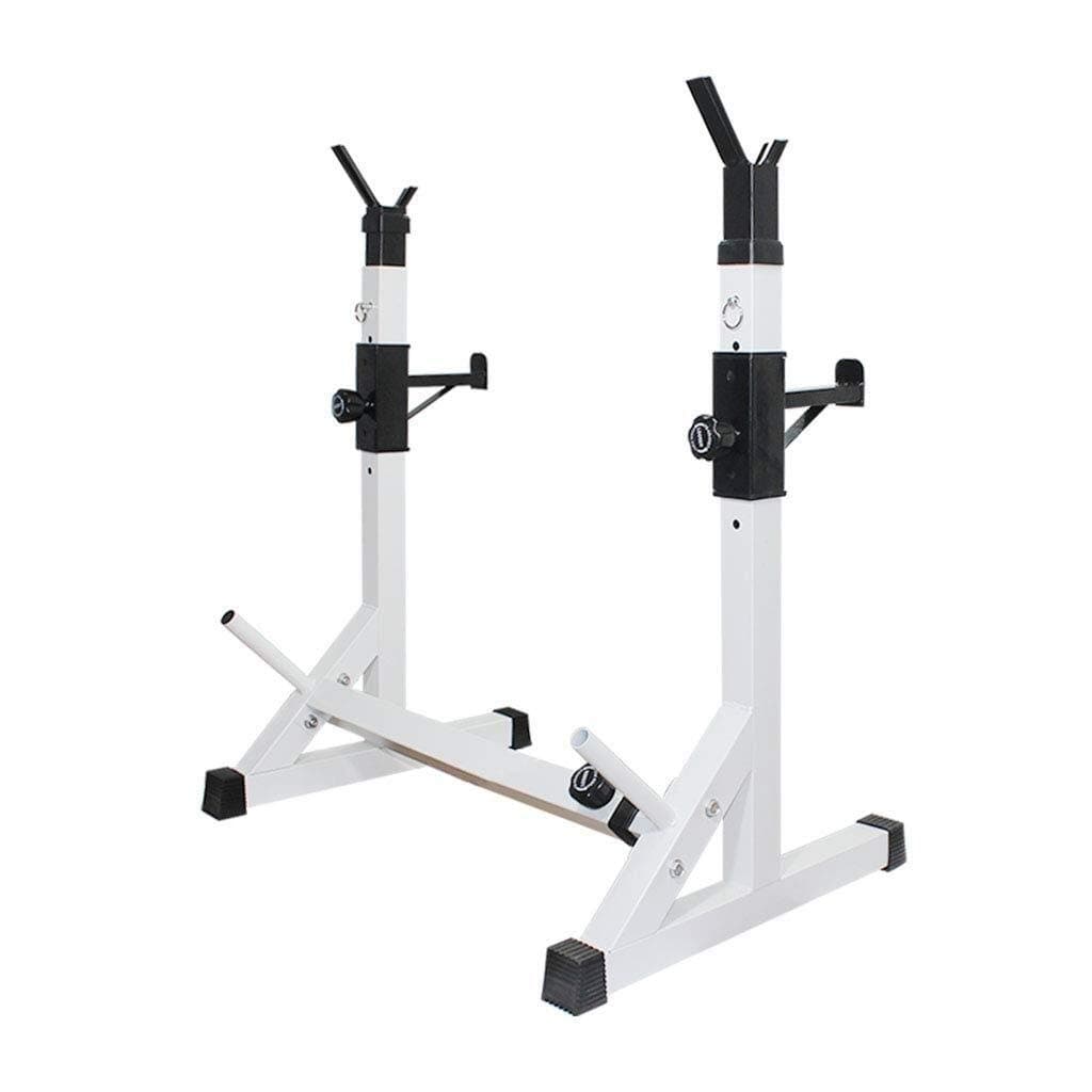 HNSYDS Squat Rack Multi-Function Weight Bench Commercial Intelligent Telescopic Bench Squat Rack Barbell Bench Bench 83 × 57 × 138cm White Abdominal Equipment (Color : White, Size : 8357138cm)