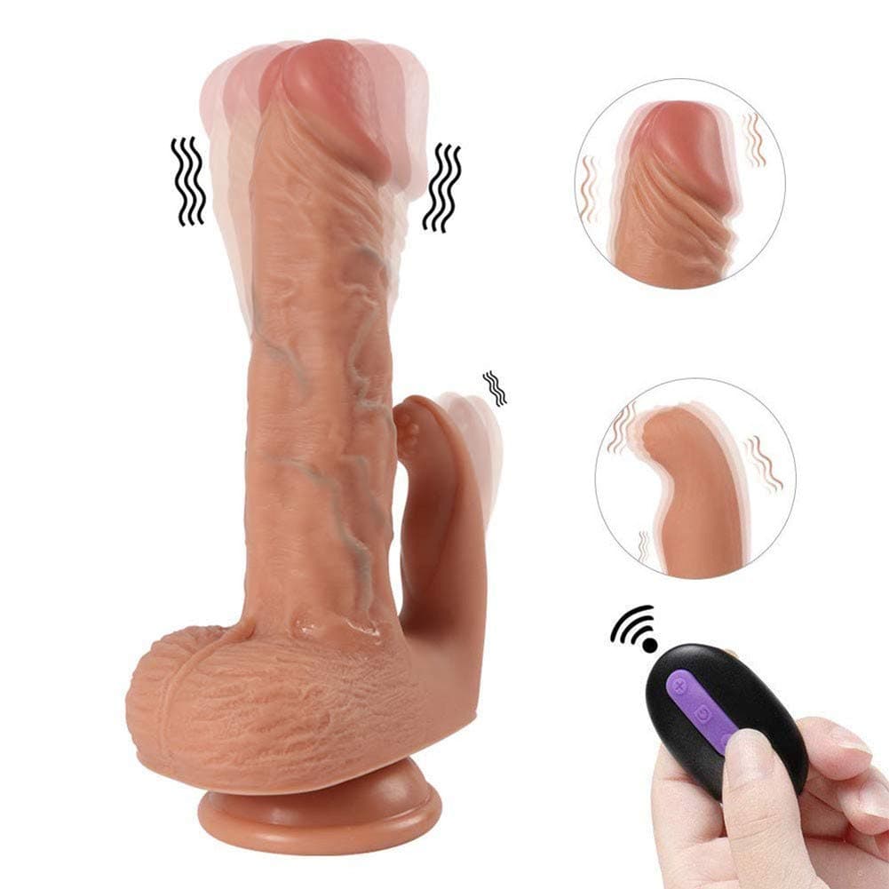 ZDXR8 Multiple Vibrat-ion Modes and Thrusting Levels Auto Machine Realistic for Women Thrûsting Rotating Vibrating with Strong Suction Cup Flesh Soft Silica Gel Material