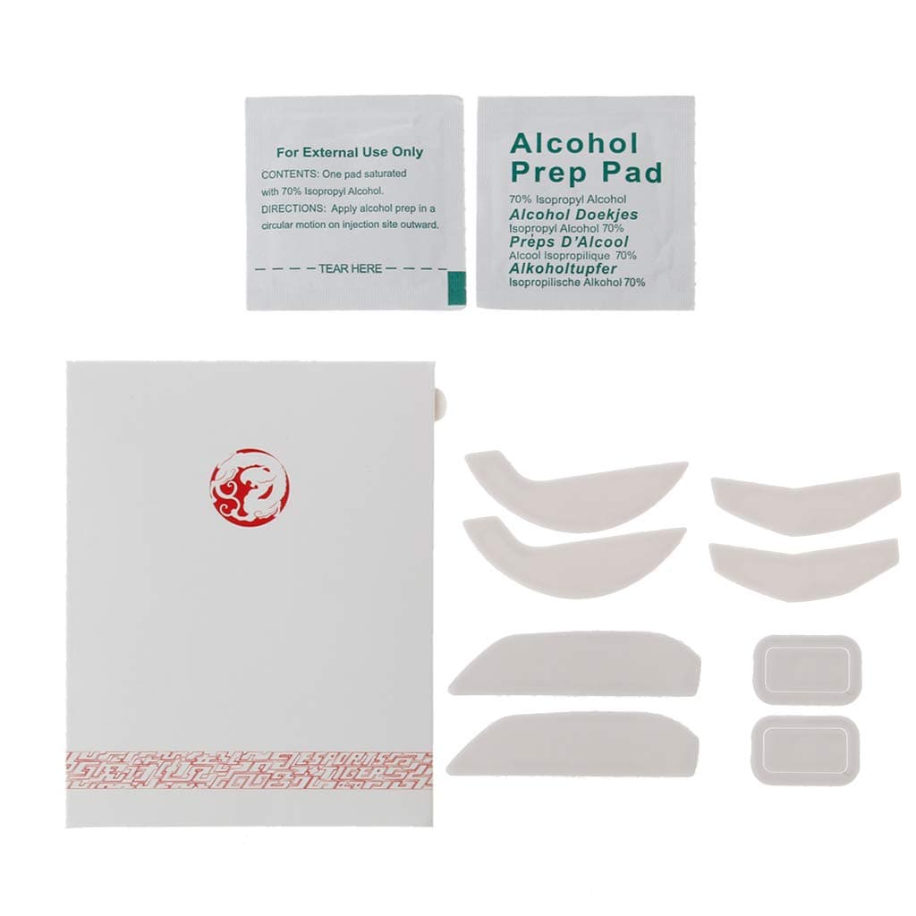 Mouse Skates，2 Sets/Pack Tiger Gaming Mouse Feet Mouse Skate for Razer Basilisk Wired Mouse White Teflon Mouse Glides Curve Edge