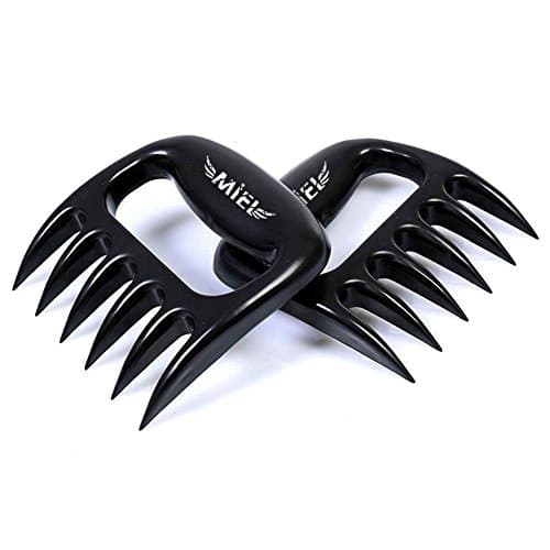 Meat Claws, Solid BBQ Bear Claws Pulled Pork Shredder Claws - Meat Handler Carving Forks-Grill Acessories-Dishwasher Safe , Black, (Meat Claws)