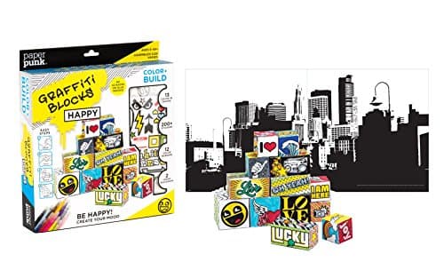 Paper Punk Graffiti Blocks Paper Building