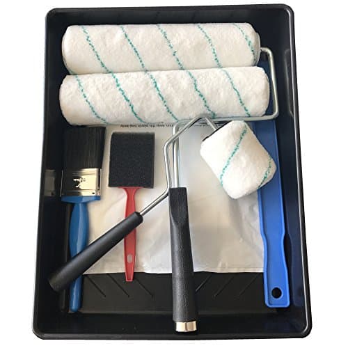 FW-BRUSH 10PCS paint roller ,paint roller frame, paint tray, paint brush kit