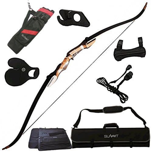 Samick Sage Takedown Recurve Bow Bundle with: Summit Archery Deluxe Bow Package (Finger Tab, Armguard, Quiver, Rest, Bow Stringer, and Bow Case) REG: $259.99