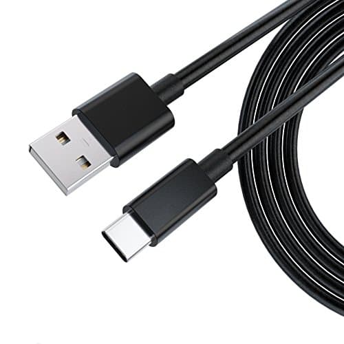 6 foot 6 inch/2 M USB Type C to USB A 2.0 Fast Charge Cable for Samsung Galaxy S8/S8+, Note 8, MacBook, Nintendo Switch, Sony XZ, LG G5 G6 V20, Google Pixel 2/2XL, More, Black