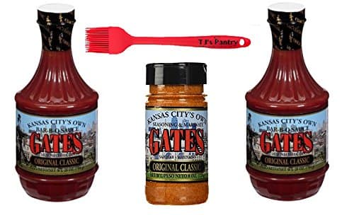 Gates Original Classic Bar-B-Q Sauce & Rub Bundle + Bonus TJs Pantry Silicone Basting Brush!