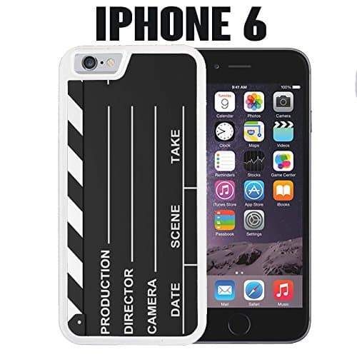 iPhone Case Hollywood Clapper Board for iPhone 6 Rubber White (Ships from CA)