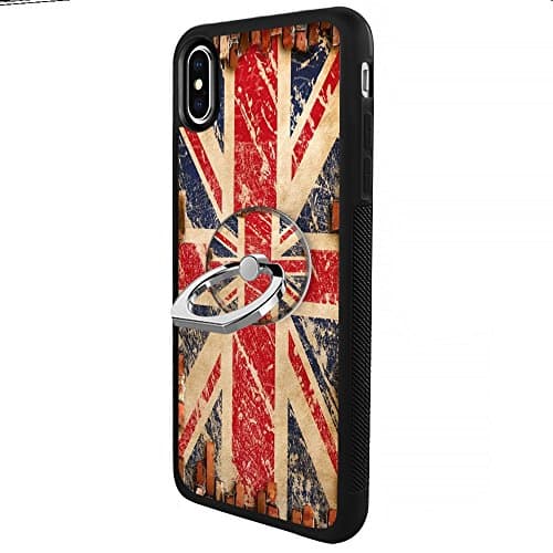 British Flag iPhone X iPhone 10 Case with Ring Holder Stand TPU Rubber case only for iPhone X iPhone 10