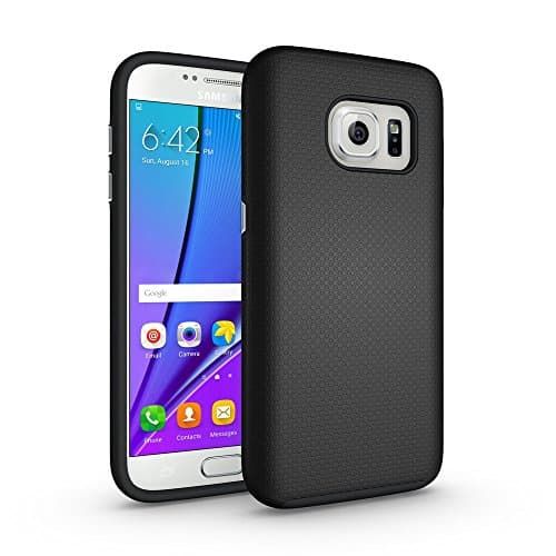 Galaxy S7 Case,SINHONG [Free Glass Screen Protector] Dual Layer Protective Case High Impact Resistant Shock Proof Armor Defender Phone Cover for Samsung Galaxy S7 - Black