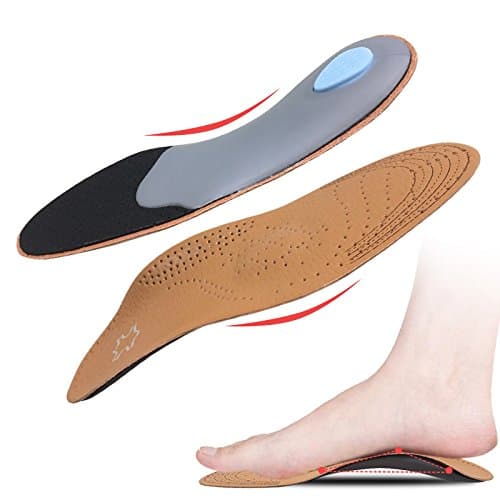 High Quality Leather Orthotics Insole for Flat Foot Arch Support Orthopedic Silicone Insoles for Men and Women (Women)