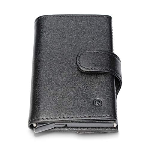RFID Blocking Wallet for Men - Model Flip | Genuine Cowhide Leather | Aluminium Case Credit Card Holder | Pop-up Card Ejector | Slim Design with Bill and Coin Pocket | A Complete Wallet