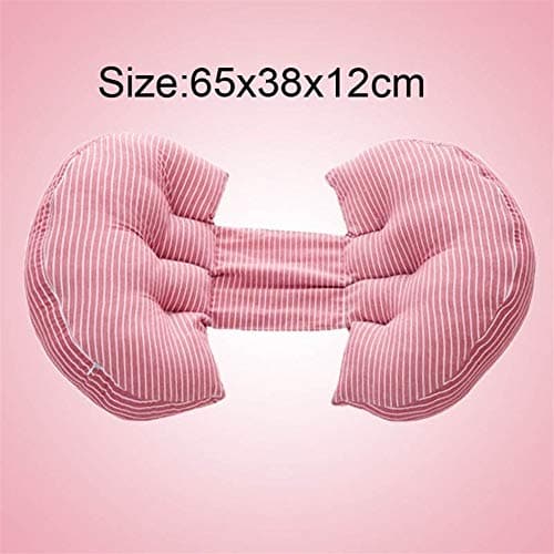 DASHUAIGE Multi-Function U Shape Pregnant Women Pillow Belly Support Side Sleepers Plaid Pregnancy Body Pillows for Maternity (Color : Red Stripe)