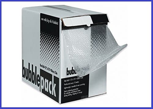 BoxYeah 24" x 100' Bubble Wrap Perforated Roll in Handy Dispenser Box - 5/16" Bubble Ht. (24" x 100')