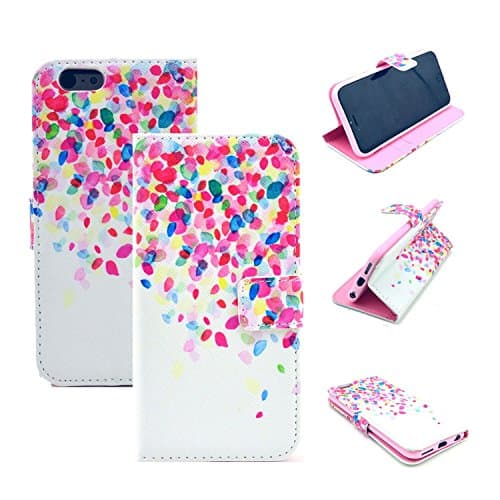 iPhone 6/6S Case – Segro Flip Leather Wallet Case Stand Cover with Credit Card Holder for iPhone 6S / iPhone 6, Flowers