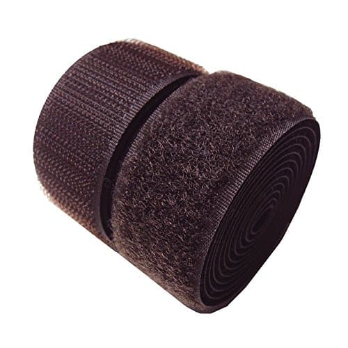 Lovetex 4" (102mm) Dark Brown Sew on Hook and Loop Fastener Tape 1 pair yard