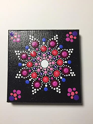 Hand Painted Mandala on Canvas #339
