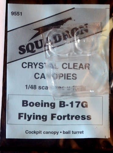 Squadron Products B-17G Vacuform Canopy Set #1