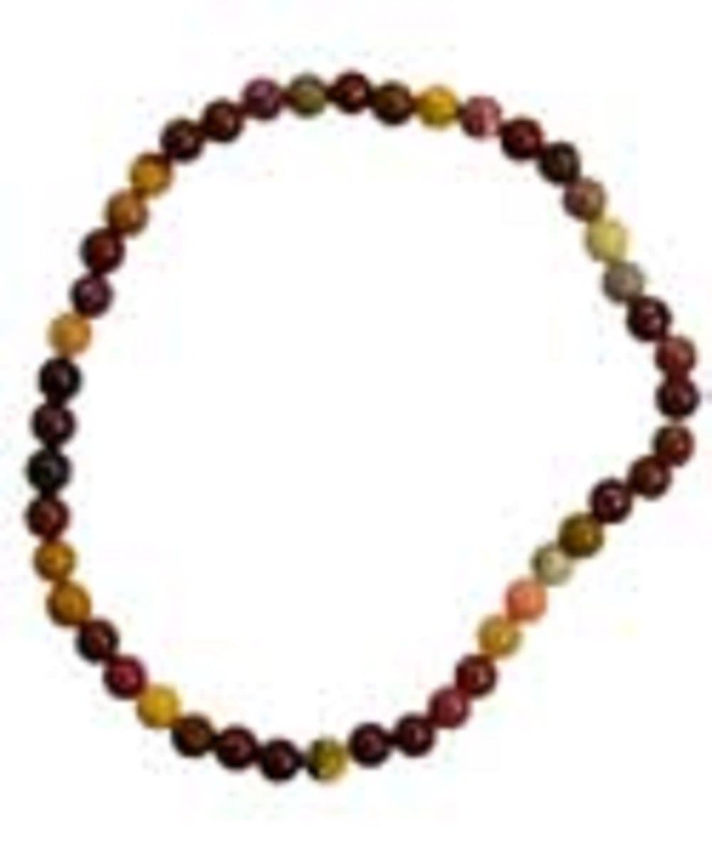 Mookaite Jasper 4mm Beads Stretch Bracelet