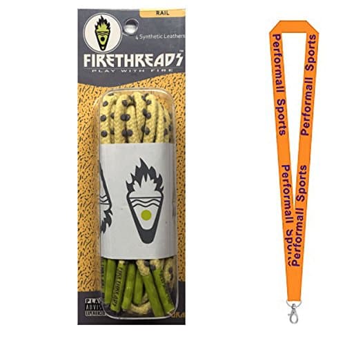 FIRETHREADS Lacrosse Bundle: RAIL Synthetic Leathers NATURAL Four Pack + 1 Performall Lanyard RAIL-NATURAL-1P
