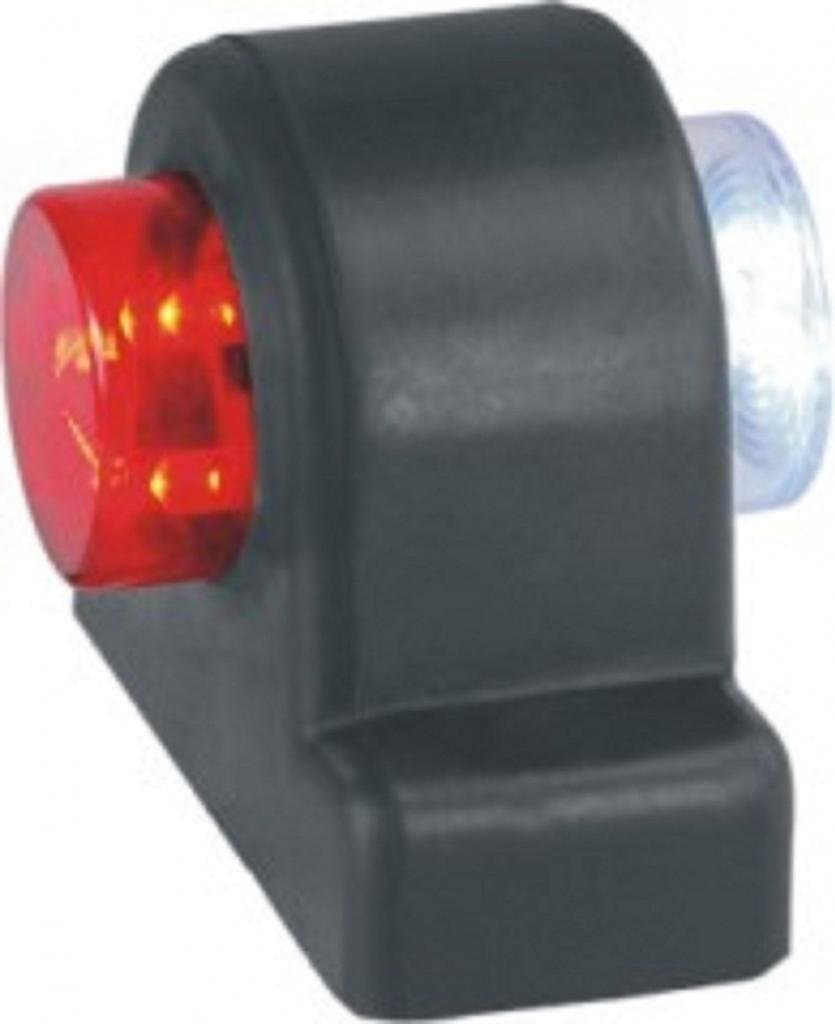 2x LED End Outline Marker SIDE MARKER LIGHT 12V RED white for Tractors Trucks Trailers Bus Coach Caravan - 12001302