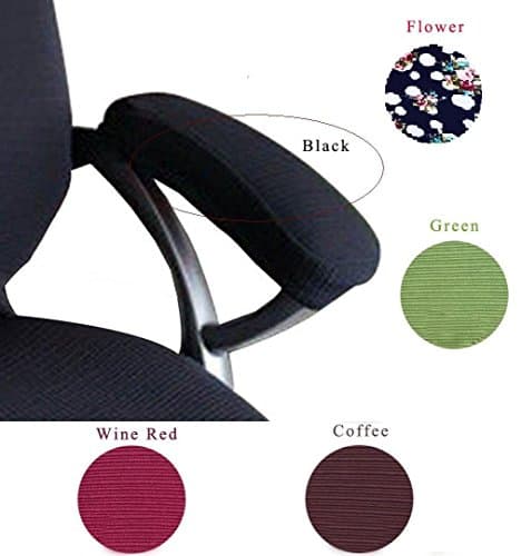Doptou 2 PCS Removable Durable Machine Washable Office Chair Armrest Slipcovers Covers Pads,Soft Chair Arm Pad Covers Stretch Over Armrests (Green)