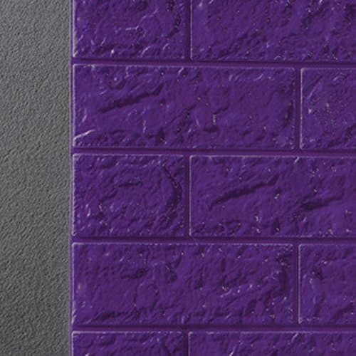 3D Brick Pattern Wall Stickers Peel and Stick Kitchen Backsplash Wall Sticker Faux Ceramic Tile Design 27.5"30.3" 1pcs (purple)