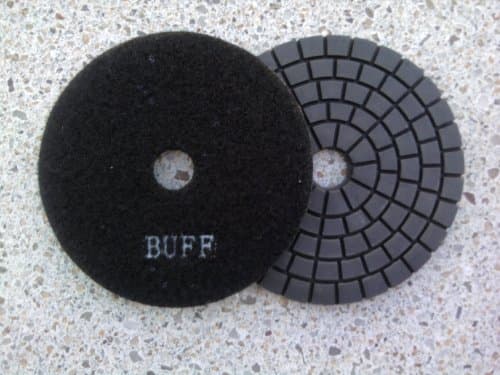 4" Wet Granite Polishing Pads, Black Buff