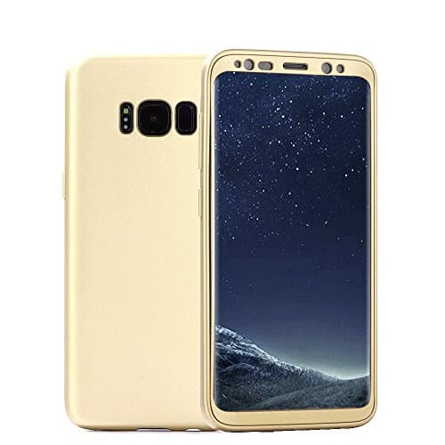 CXCase Galaxy S8 Plus Case, Full Body Protection, Matte Slim TPU Case, Dual Layer, Improved Design For Samsung Galaxy S8 Plus (SM-G9550) - Gold