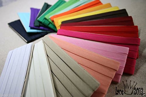 4Yds Bias Tape Poly Cotton Trim 10mm Solid Colour Double fold (Grey)