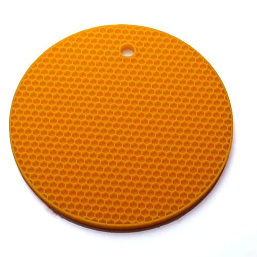 OPOCC Premium Multipurpose Silicone Kitchen Tool - Pot Holder, Trivet Mat, Jar Opener, Spoon Rest, Coaster- Non Slip, Flexible, Durable, Dishwasher Safe, Heat Resistant Hot Pads (Orange)