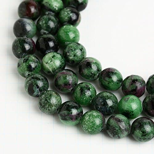 Ruby in zoisite Zoisite Anyolite Round 10mm Beads Strand 1 Strand apprx 15" Green Jewerly Making Gemstone #A0006511