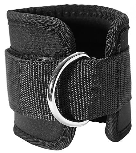 Ankle Straps for Cable Machines - Strong Velcro, D-Ring, Adjustable Comfort fit Ankle Cuffs for Enhance Abs, Glute &amp; Leg Workouts