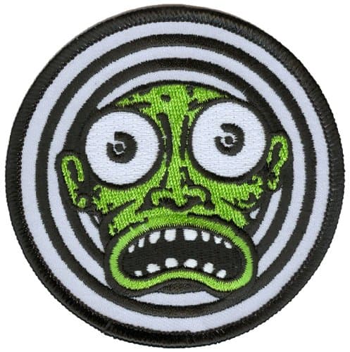 Kalynn Campbell - Lowbrow Green Face - Embroidered Patch