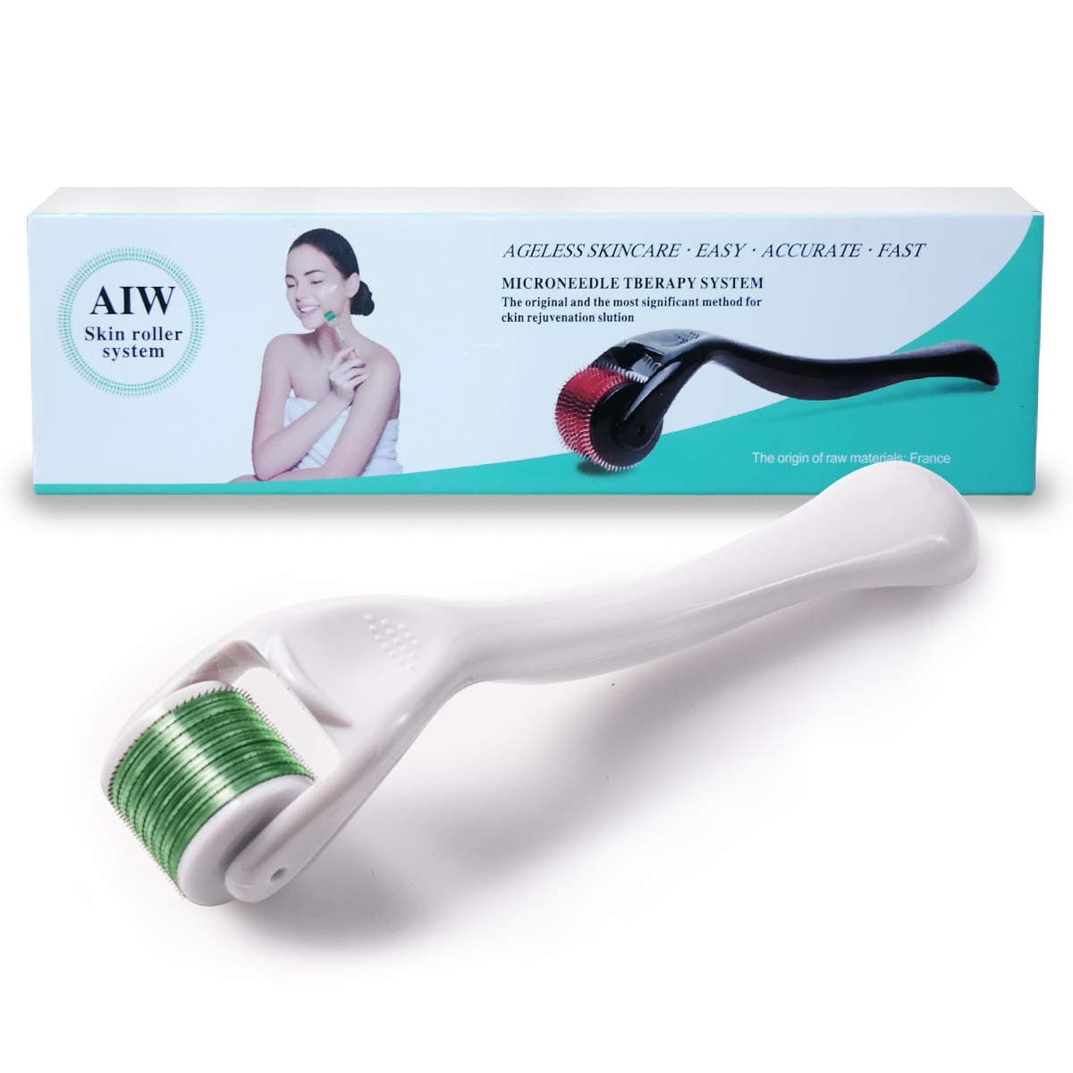 ERQU Derma-Roller with Microneedle .25mm | Micro Needle Derma Roller for Face | Microdermabrasion Rollers | Skin Face Roller 540 Micro Needles