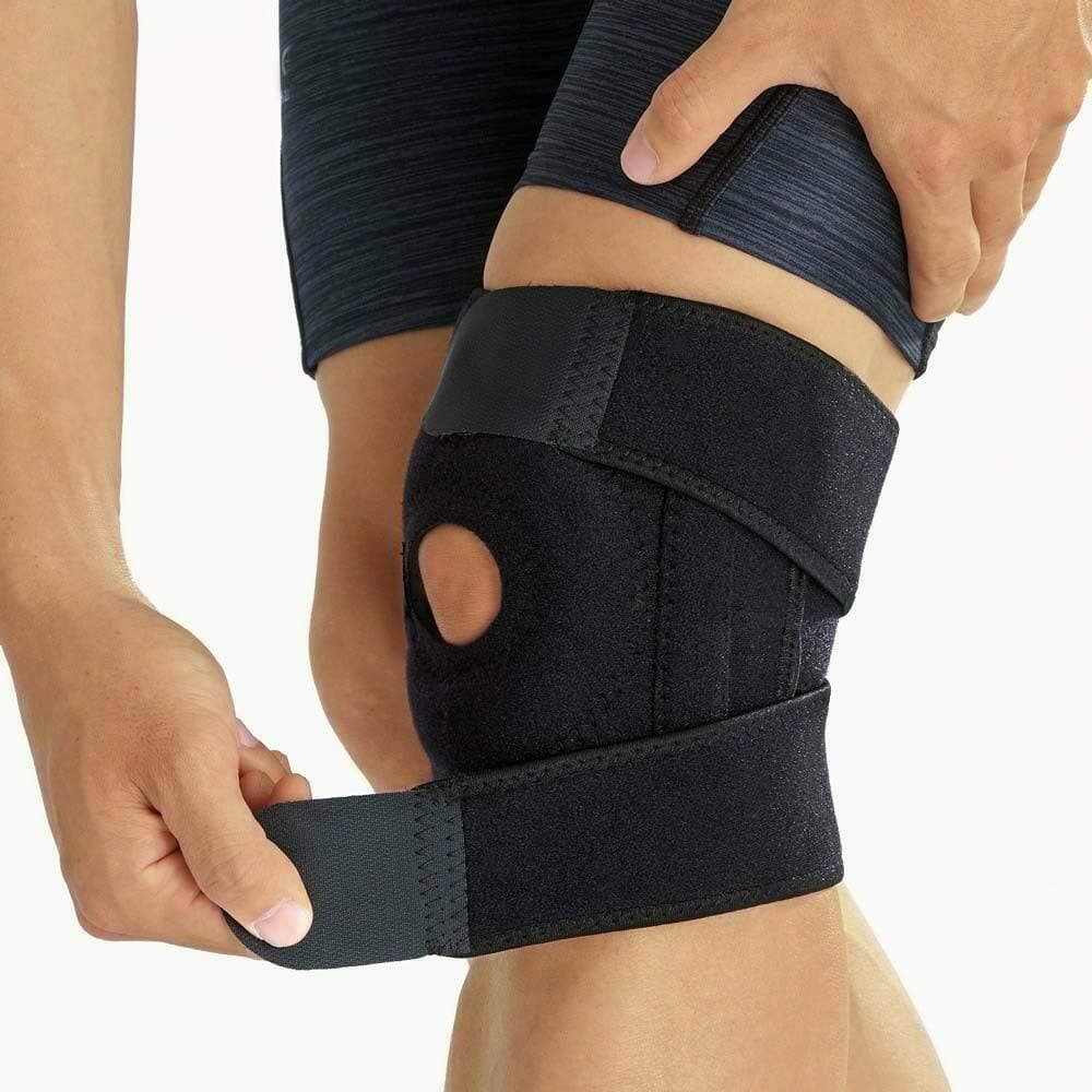 Figure And Fit Knee Support - Knee Brace Support - Open Patella Stabiliser Adjustable Brace - Neoprene Sleeve – Arthritic Pain Relief, Sports Injury Rehabilitation & Protection against Reinjury