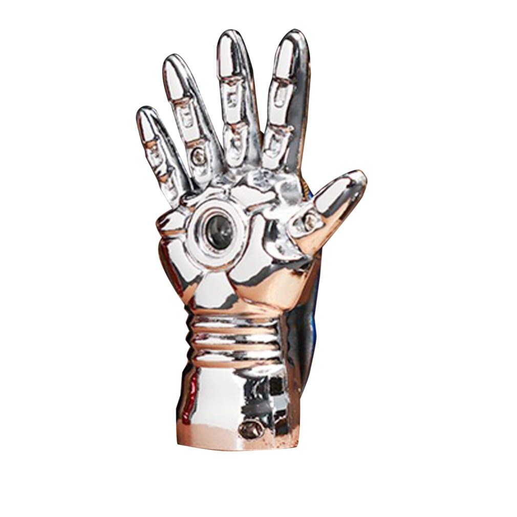 Iron Man Hand USB Lighter,Plasma Arc Lighter Coil Lighter USB Rechargeable Windproof Electrical Cigarette Lighter with Touch Controls (Blue)