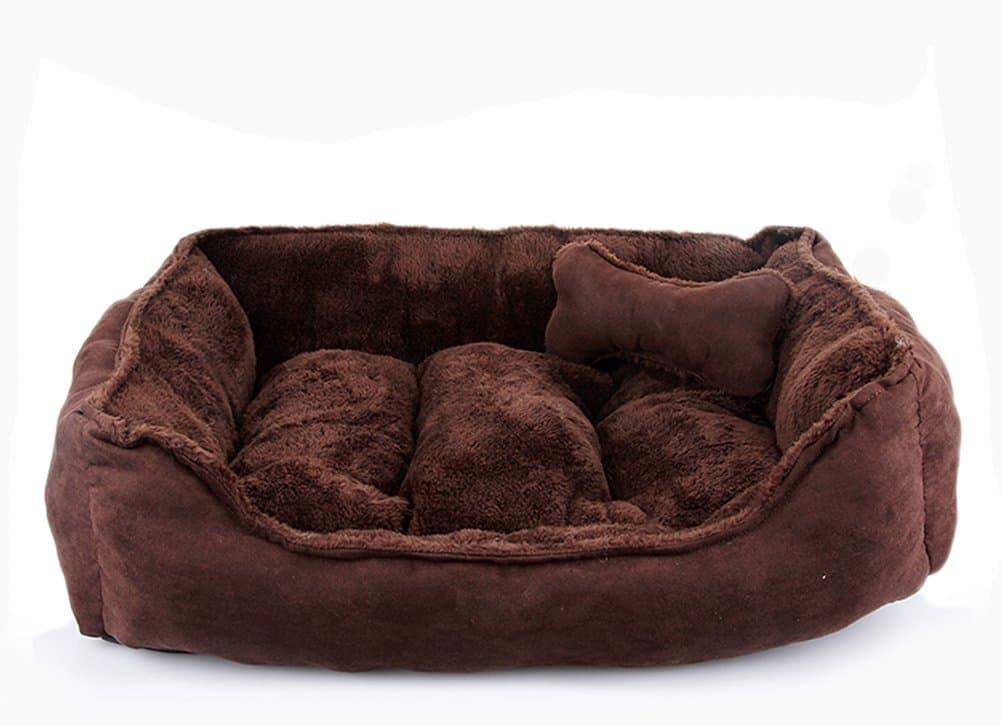 Pet Small/Medium Dogs Soft Short Plush Bones Cotton Bed Nest Mat