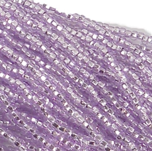 Czech 11/0 Glass Seed Beads (4)(6 String Hanks) Which is 24 18 Strands Preciosa Jablonex (Silver Lined Amethyst Sol-Gel)