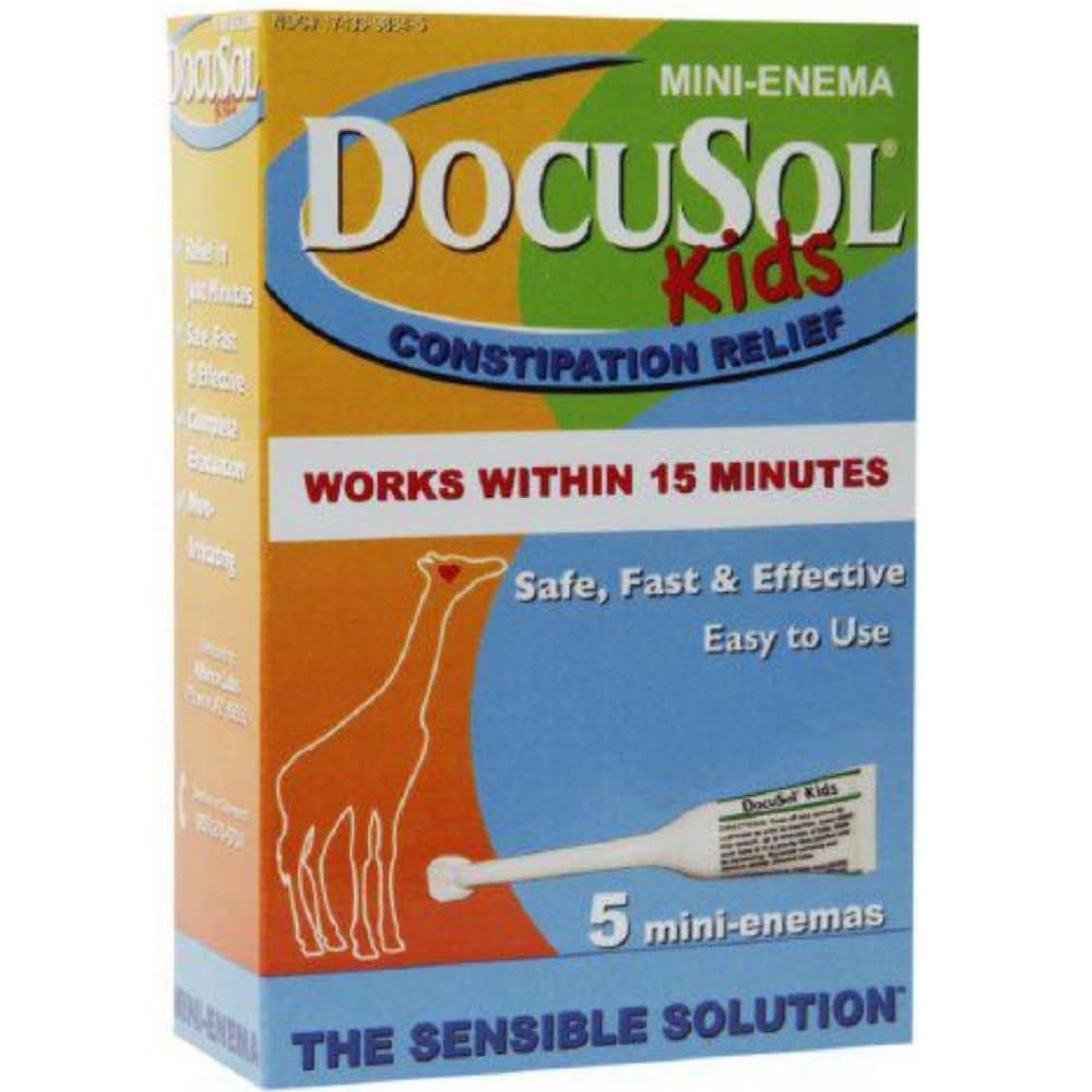 Docusol Kids Constipation Relief, Mini Enema 5 ea