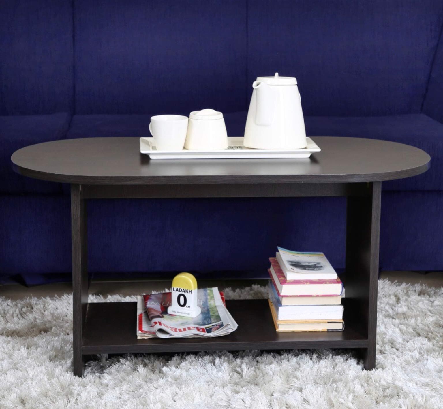 Valtos Monaco Engineerd Wood Coffee Table (Matte Finish, Wenge)